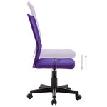 Chaise fauteuil siège de bureau informatique étude Violet 44 x 52 x 100 cm tissu en maille pourpre 02_0024074