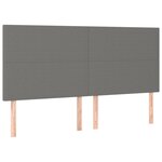 vidaXL Sommier à lattes de lit avec matelas Gris foncé 200x200cm Tissu