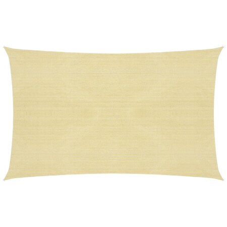 vidaXL Voile d'ombrage 160 g/m² Beige 2 5x4 5 m PEHD