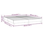 vidaXL Cadre de lit Marron foncé 180x200 cm Tissu