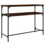 vidaXL Table console chêne fumé 100x35 5x75 cm bois d'ingénierie