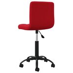 Chaise fauteuil siège pivotante de bureau informatique étude velours rouge 02_0024175