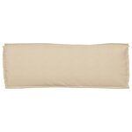 vidaXL Coussin de palette pour banc beige 110x40x8 cm toile Oxford