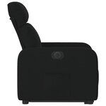 vidaXL Fauteuil inclinable électrique noir tissu