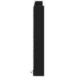 vidaXL Armoire tête de lit avec LED noir 180x16 5x103 5 cm