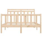 vidaXL Cadre de lit Bois de pin massif 160x200 cm