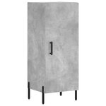 vidaXL Buffet Gris béton 34 5x34x90 cm Bois d'ingénierie
