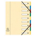 Trieur Harmonika® À Fenêtres Avec Élastiques Véritable Carte Lustrée 9 Compartiments - Couleurs Assorties - X 6 - Exacompta