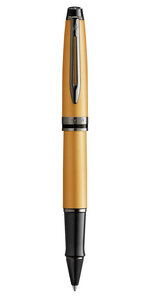 Waterman expert stylo roller or métallisé recharge noire pointe fine coffret cadeau