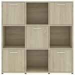 vidaXL Bibliothèque Chêne sonoma 90x30x90 cm Bois d’ingénierie