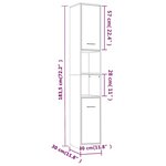 vidaXL Armoire de bain Sonoma gris 30x30x183 5 cm Bois d'ingénierie