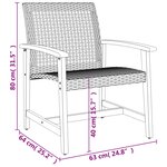 vidaXL Ensemble de bistro 3 Pièces beige résine tressée et bois d'acacia