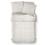 Parure de lit - 260 x 240 cm -Beige Motif Ethnique