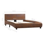 vidaXL Cadre de lit Marron Similicuir 120 x 200 cm