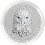 Pièce de monnaie en Argent 5000 Francs g 31.1 (1 oz) Millésime 2024 EAGLE MULTIFACETED
