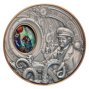 20.000 LEAGUES UNDER THE SEA 1/2 Once Argent & 340g Copper Monnaie 1 Dollars Samoa 2026