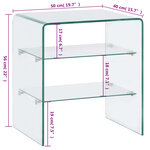 vidaXL Table basse 50x40x56 cm Verre trempé