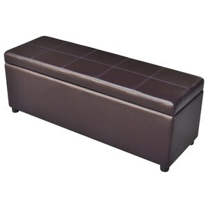 vidaXL Long banc de rangement Bois Marron
