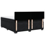 vidaXL Sommier à lattes de lit avec matelas Noir 180x200 cm Velours