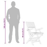 vidaXL Chaises de jardin pliantes lot de 6 55x61x90cm bois massif teck