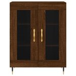 vidaXL Buffet haut Chêne marron 69 5x34x180 cm Bois d'ingénierie