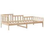 vidaXL Ensemble de lit de jour et de banc et toit 90x200 cm pin massif