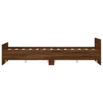 vidaXL Cadre de lit tête de lit et pied de lit chêne marron 135x190 cm
