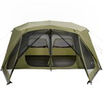 vidaXL Tente familiale 10 personnes vert libération rapide imperméable