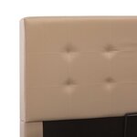 vidaXL Cadre de lit à rangement Cappuccino Similicuir 180x200 cm