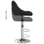 vidaXL Tabouret de bar Noir Similicuir