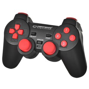 Esperanza EGG102R Manette de jeu Noir  Rouge USB 2.0 Manette de jeu Analogique/Numérique PC