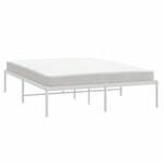 vidaXL Cadre de lit métal blanc 140x190 cm
