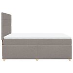 vidaXL Sommier à lattes de lit avec matelas Taupe 160x200 cm Tissu