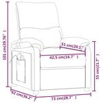 vidaXL Fauteuil de massage Gris clair Tissu
