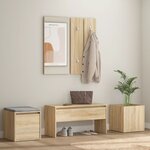vidaXL Ensemble de meubles de couloir Chêne Sonoma Bois d'ingénierie