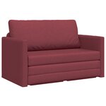 vidaXL Canapé-lit 2 en 1 Bordeaux 124x71x78 cm Tissu