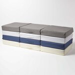 Coussin d'assise déhoussable pour canapé 3 places en coton  Gris foncé - HOMESCAPES