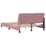vidaXL Cadre de lit sans matelas rose 120x200 cm velours