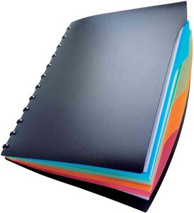 Protège-documents DURALOOK STYLE A4 20 Pochettes et 4 Intercalaires Noir DURABLE