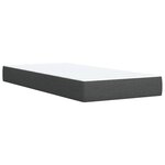 vidaXL Sommier à lattes de lit et matelas Gris foncé 90x190 cm Tissu