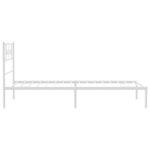 vidaXL Cadre de lit métal sans matelas avec tête de lit blanc 75x190cm
