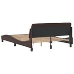 vidaXL Cadre de lit avec tête de lit Marron 140x200 cm Similicuir