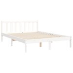vidaXL Cadre de lit avec tête de lit blanc 120x200 cm bois massif