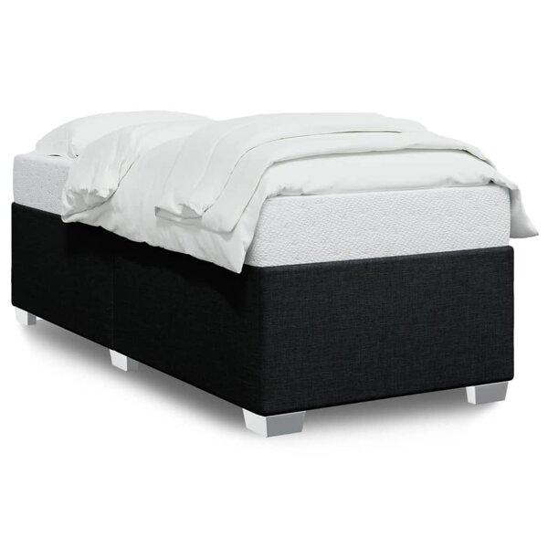 vidaXL Cadre de lit Noir 90x200 cm Tissu