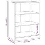 vidaXL Garde-robe noir 77x48x102 cm bois d'ingénierie