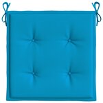 vidaXL Coussins de chaise jardin lot de 4 bleu 50x50x3 cm tissu oxford