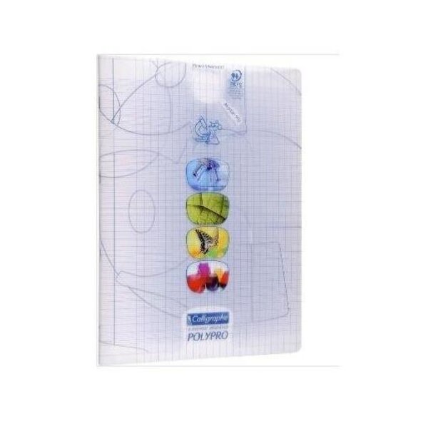 Cahier Polypro Travaux Pratique incolore 17x22cm 64p séyès/uni 90g CALLIGRAPHE