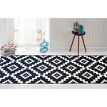 Tapis de salon Black&White 80 x 150 cm - Blanc