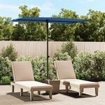 vidaXL Parasol d'extérieur avec mât en aluminium 2x1 5 m Bleu azuré