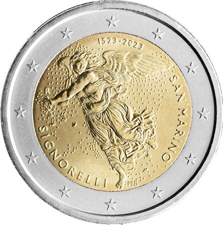 Pièce de monnaie 2 euro commémorative Saint-Marin 2023 BU – Luca Signorelli